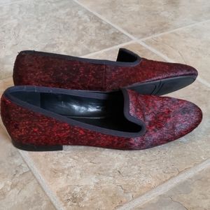 Nine West Red and Black Speckled Loafers